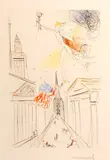 Wall Street (M.\L. 533; F. 72-2) by Salvador Dalí, 1972, Color etching on wove paper, sold Mar 2014