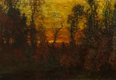 Sunset by John Joseph Enneking, oil on board, sold Feb 2014