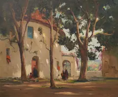 Anthony Thieme, Cuernavaca, Mexico, oil on canvasboard