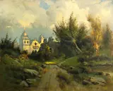 Manuel Valencia, Carmel Mission, oil on canvas