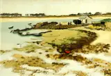 Jacques Eitel, Coastal scene, oil on canvas