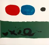Green Foreground by Adolph Gottlieb, 1972, Screenprint in colors on wove paper, sold Feb 2014