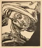 Erich Heckel, Frauenkopf (D. 382), 1947, Woodcut on Japanese laid paper