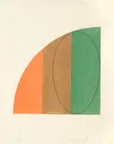 Robert Mangold, Curved Plane; One Column; Two Columns, 1995-2005, Two screenprints and one etching in colors on various papers, each signed in pencil and numbered 8/60, 82/100, 18/30, respectively