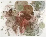 Judy Pfaff, Half a Dozen of the Other-Delli Spiriti, 1991, Drypoint with spit-bite, sugar-lift aquatints and soft ground etching in colors on Japanese paper