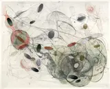 Judy Pfaff, Half a Dozen of the Other-Del Flusso e Riflusso, 1991, Drypoint with spit-bite, sugar-lift aquatints and soft ground etching in colors with relief printing on Japanese paper