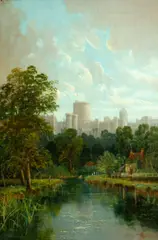 Allan Mitelman, A view of Windsor Castle, oil on canvas