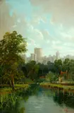 Allan Mitelman, A view of Windsor Castle, oil on canvas
