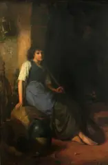 Cinderella by Arthur Kemp Tebby, oil on canvas, sold Jan 2014