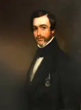 American School, 19th Century, Portrait of a gentleman, oil on canvas