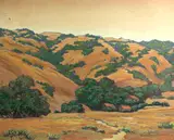 Walter Barron Currier, San Leandro hills, oil on canvas