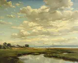 Charles Gordon Harris, The salt marsh, oil on canvas