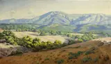 Louis Edward Rea, Mount Hood from near the ruins of Jack London's home, Sonoma County, California, 1925, oil on canvas