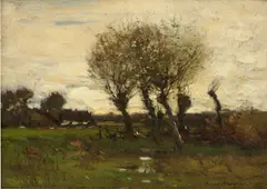 A wintry landscape by John Francis Murphy, oil on panel, sold Jan 2014