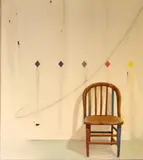 Jonathan Barbieri, Chair in White Room, 1981, oil on canvas