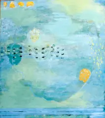 Duxbury Reef, 5 (on  Shore Wind) by Pegan Brooke, 2000, oil on canvas, sold Jan 2014