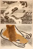 Frank van Hemert, The Places I Sleep, 1986 (diptych); The Places I Sleep, 1986 (diptych) (2), first charcoal on paper; second charcoal, pastel and paper collage on paper