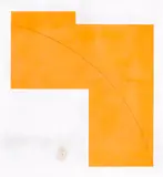 Robert Mangold, A. Red; B. Orange, 1979, Two color aquatints on wove paper, each signed in pencil