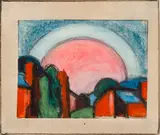 Oscar Florianus Bluemner, Landscape with moon