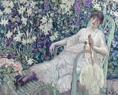 Frederick Carl Frieseke, The Garden Chair, 1912, oil on canvas