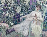 Frederick Carl Frieseke, The Garden Chair, 1912, oil on canvas
