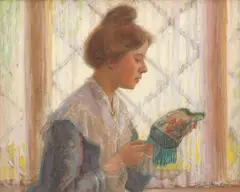 Lee Lufkin Kaula, The bead bag, gouache on paper