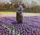 George Hitchcock, A Field of Hyacinths, Holland, circa 1890, oil on canvas