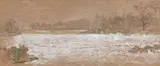James Abbott McNeill Whistler, Winter landscape, circa 1872, chalk and pastel on paper