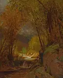William Hart, Autumn wood, oil on canvas