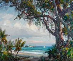 Jensen Beach by Emile Albert Gruppe, oil on canvas, sold May 2014
