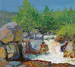 Clarence Raymond Johnson, Boulder Creek, oil on canvas
