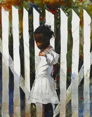 Red Stripes by Stephen Scott Young, watercolor and pencil on paper, offered May 2014