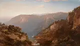 William Louis Sonntag, Mountain vista, oil on canvas