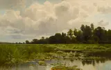 Charles Henry Eaton, Marshes of the Shiawassee, oil on canvas