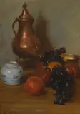 William Merritt Chase, Still Life with Fruit & Copper Pot