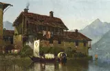James Renwick Brevoort, View of Lake Como, Italy, oil on canvas