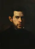Gustave Courbet, A portrait of a man in black, oil on canvas