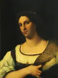 A portrait of a woman by Italian School, oil on canvas laid down on board, sold Sep 2013