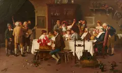 Vecselfesi, A wedding celebration, oil on canvas