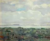 Phillips Frisbee Lewis, Against the storm, oil on canvas