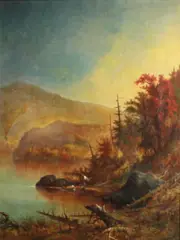 Augustus Rockwell, Lake Placid, Essex County, New York, oil on canvas