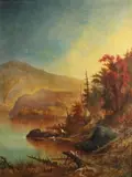 Augustus Rockwell, Lake Placid, Essex County, New York, oil on canvas