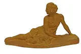 Ralph Stackpole, Seated girl, pigmented plaster