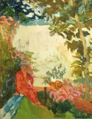 Jane Wilson, Garden wall, 1958, oil on canvas