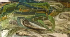 Natalie Alper, Untitled, 2000, acrylic, metallic pigment, and pencil on canvas