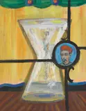 Michael J. Byron, Cameo, 1986, oil and plaster on wood