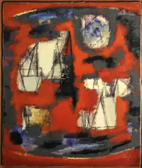Jun'ichi Dobashi, Untitled, 1956, oil on canvas