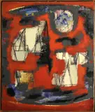 Jun'ichi Dobashi, Untitled, 1956, oil on canvas