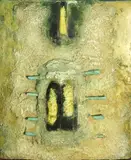 Julie Graham, Untitled, 1989, mixed media and plaster on canvas on board