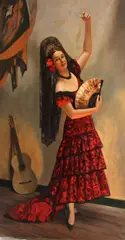 Serge Ivanoff, The Spanish dancer, 1963, oil on canvas